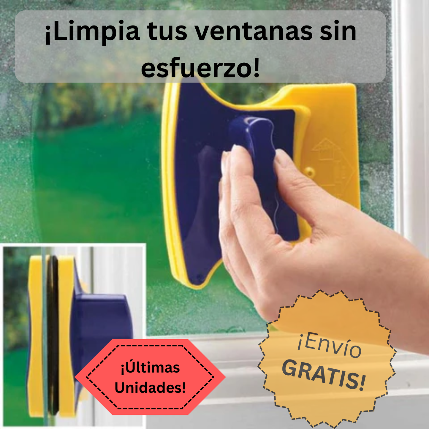Limpiador De Vidrio Magnetico